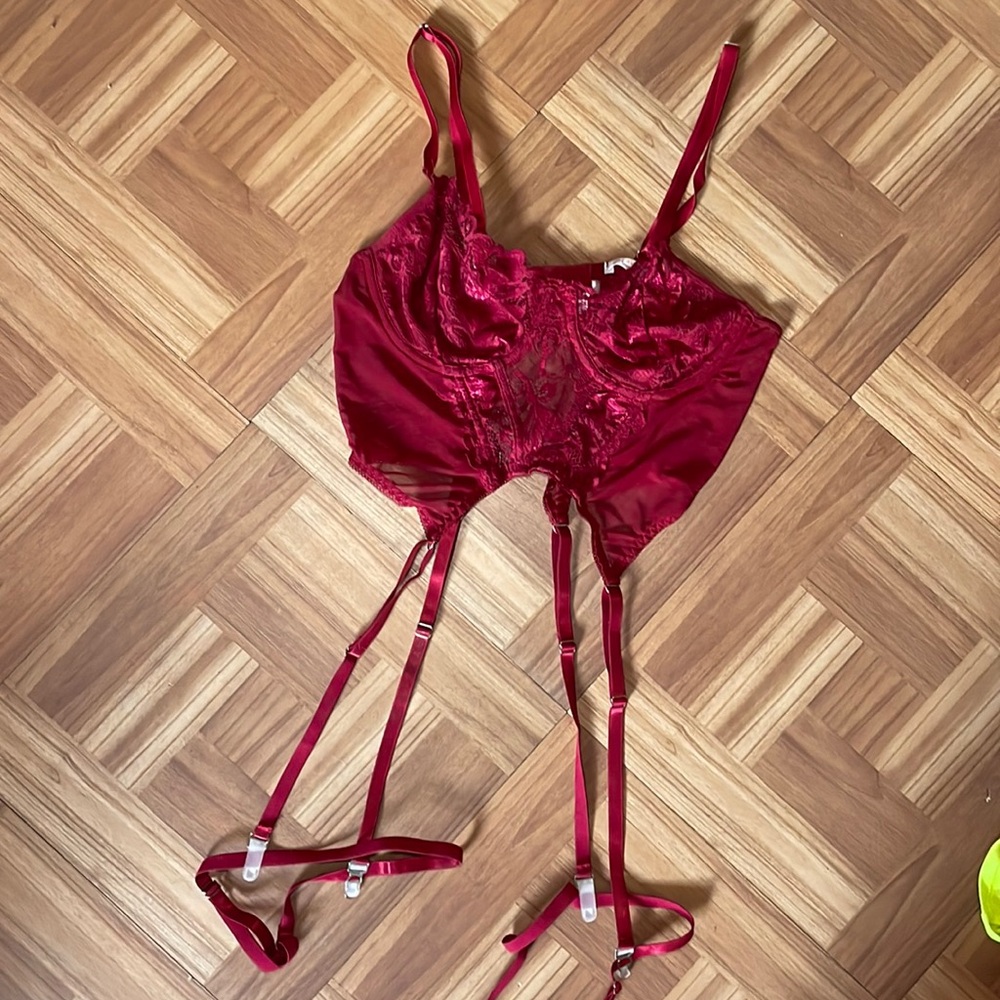 Red Lingerie Top with thigh straps